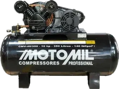 Compressor de pistão Motomil de 350 litros